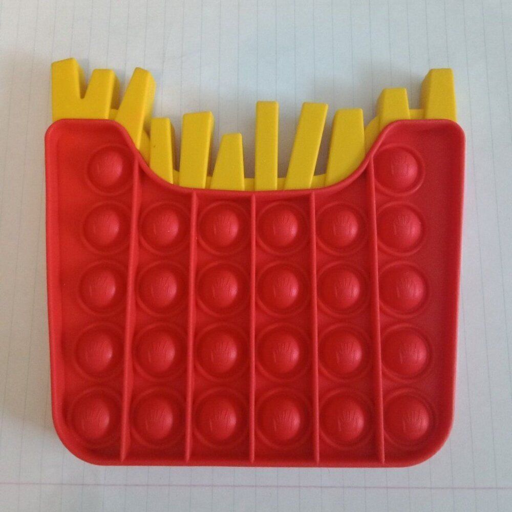 Fidget Toy Food Red & Yellow French Fries Sensory Pop Bubble